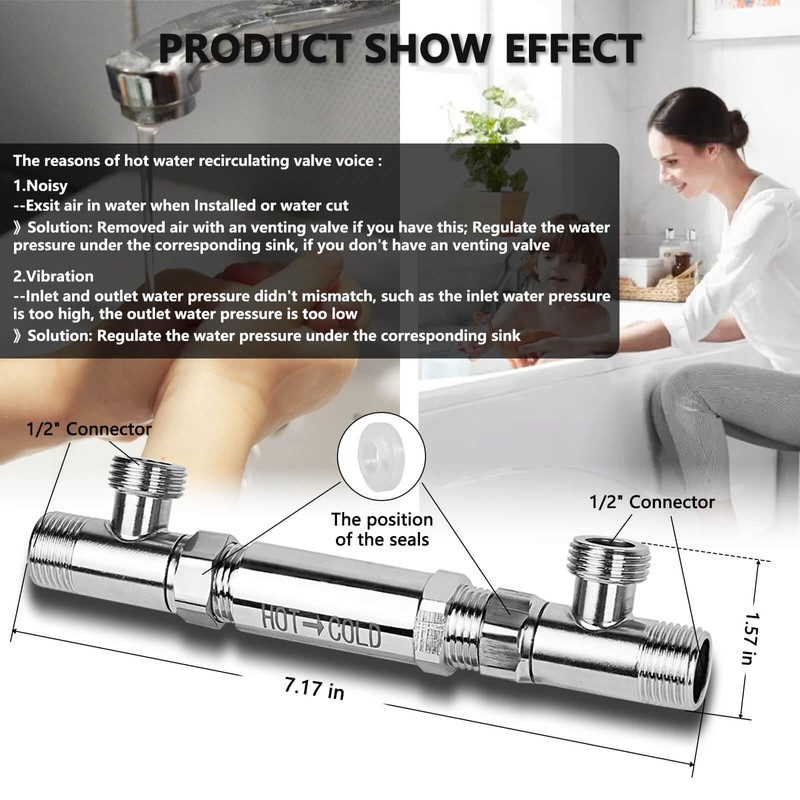 ZAIGANMA Sensor Valve fit for Watts Instant Hot Water Recirculating