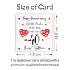 Hunts England - 40th Wedding Anniversary Card - 40 Years
