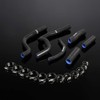 Black Silicone Radiator Coolant Hose Kit Clamps Replacement For Honda