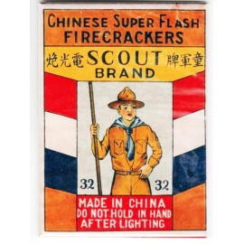 1900's Scout Brand Firecracker Label Fridge MAGNET metal glossy last for years