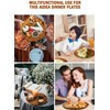 AIDEA Acacia Wood Dinner Plates, 11Inch Round Wood Plates Set