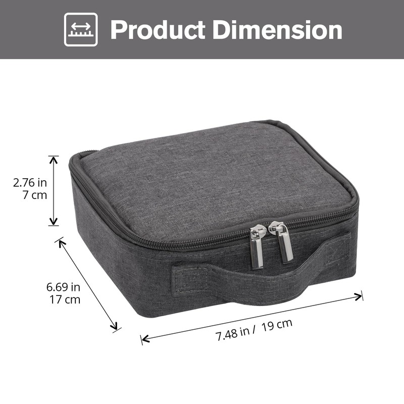 Lolalet Travel Sunglasses Case, 7 Slots Travel Case for Sunglasses,