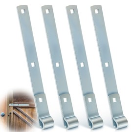 Yaocom 4 Pack 12" Zinc Strap Hinge for Gates, Tool Sheds, Barns and Other Swing Doors