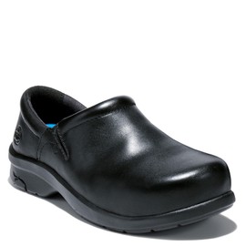 Timberland PRO Women's Newbury Slip Resistant, SD, Alloy Toe, Twin Gore Slip On (7.0 W) Black