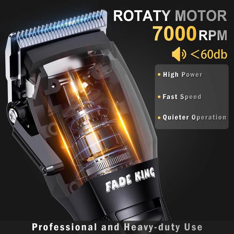 FADEKING® Professional Hair Clippers for Men - Cordless Beard Trimmer