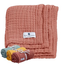 Nordic Coast Muslin Baby Blanket / Swaddling Blanket / Crawling Blanket / Burp Cloth