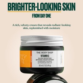 The Body Shop Vitamin C Glow Boosting Moisturiser (1x 50ml), Hydrating Face Moisturiser for Women, Water-Based Moisturizer with Vitamin C & Hyaluronic Acid, Face Cream for Radiant-Looking Skin