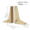 Sujetalibros decorativos geométricos de hierro fundido, tema triangular afilado, resistente,