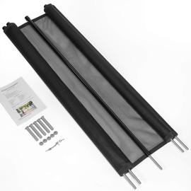 XtremepowerUS 90121 4' Tall 12' Long Removable Child Safety Roll Over Image to Zoom Swimming Pool Fence See-Thru, Black