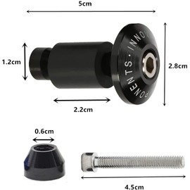 SAMCOS Anti-Collision Motorcycle 7/8'' Handlebar End Weight Handlebar Grip Cap Anti-Vibration Slider Plug 1 Pair (Red)