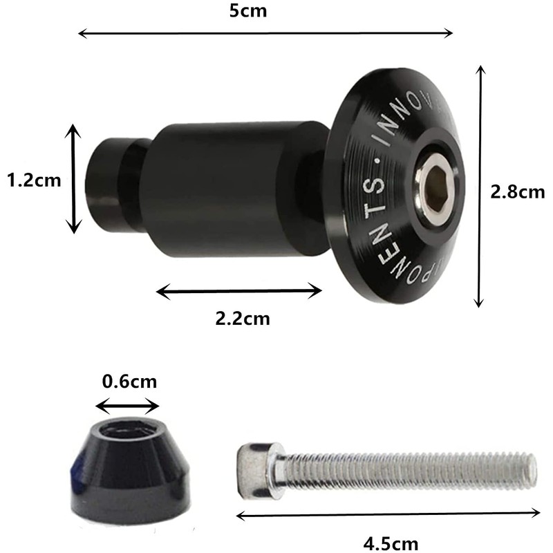 SAMCOS Anti-Collision Motorcycle 7/8'' Handlebar End Weight Handlebar Grip Cap