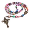 Miraculous Medal Colorful Rosary, Polymer Clay, No Gemstone