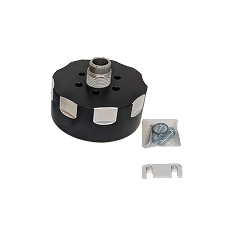 Black Fuel Filter Adapter - Fits GM Duramax 6.6 6.6L