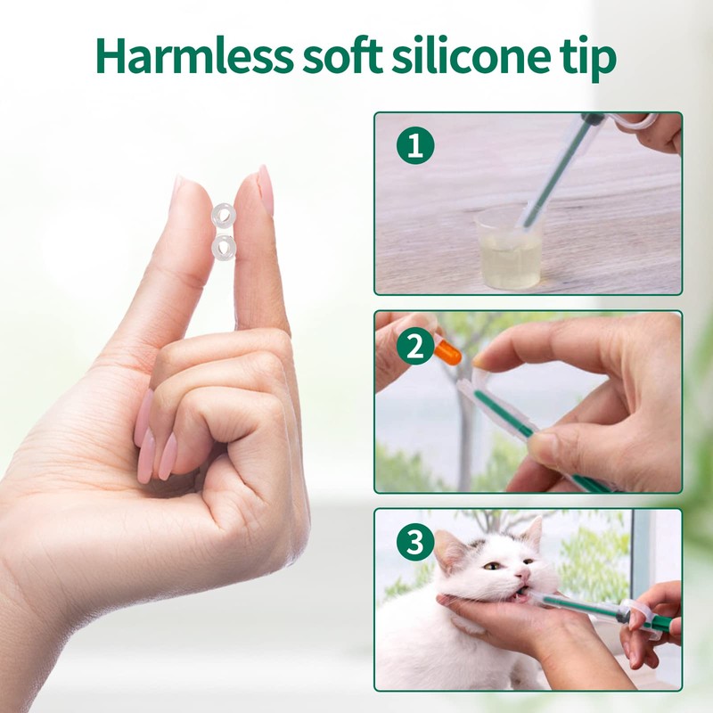 Tabletteneingeber Katze 2 Stück Tabletten Feeder Tablettenteiler Haustier Medikamenten Spritze