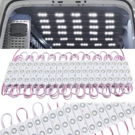 12V 300 LEDs Interior Van Light, White LED Ceiling Lighting Kits for Van RV Truck Boats Bus Cargo Trailers Lorries Transit Auto Vehicle, 100 Modules