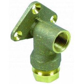 Plass-ONE 25mm x 3/4" Push Fit MDPE Wallplate Elbow - 1000