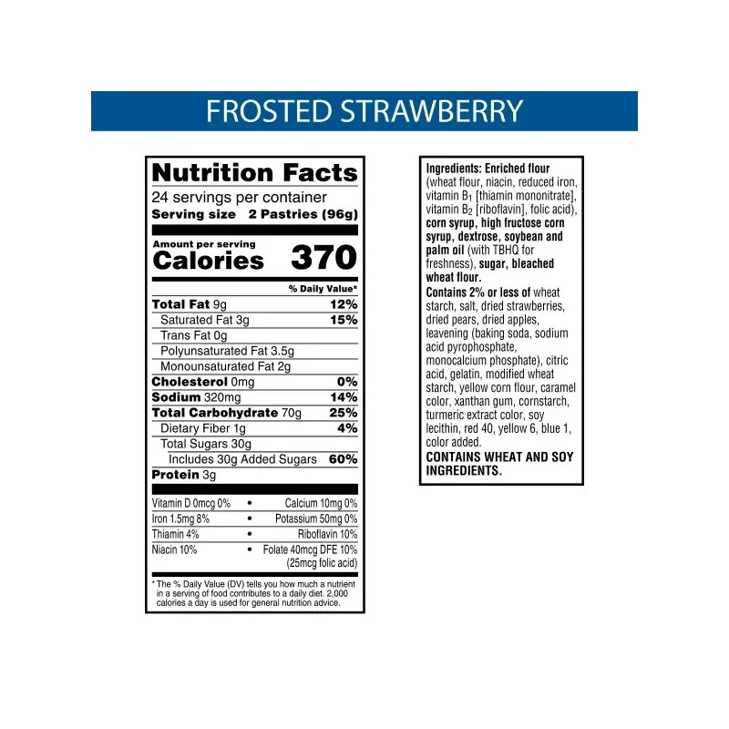 Kellogg’s Pop-Tarts, Frosted Strawberry, 48-count