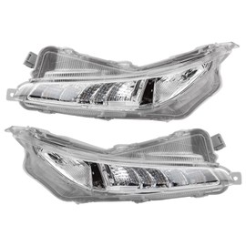 YLT AUTO Front Bumper Daytime Running Fog Light Dual Color LED DRL Pair Turn Signal Light Replacement Kit for 2015-2017 Toyota Camry XSE XLE