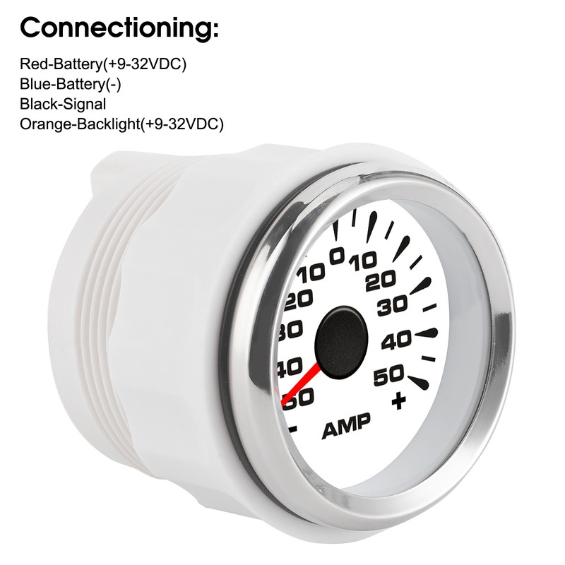 50A Ammeter AMP Gauge LCD Display Stepper Motor Ampere Meter