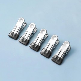 5Pcs ‎Black Leather Craft Sewing Knitting Clips Home Office Supply Stainless Steel Leather Securing Clip Holder No Trace Clip, Craft Supplies