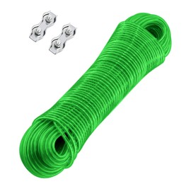 alwaiiz Washing Line with Steel Core, 30 m, Outdoor Laundry Rope with 2 Tensioners, Washing Line Extra Strong for Balcony and Garden, Load Capacity of 120 kg