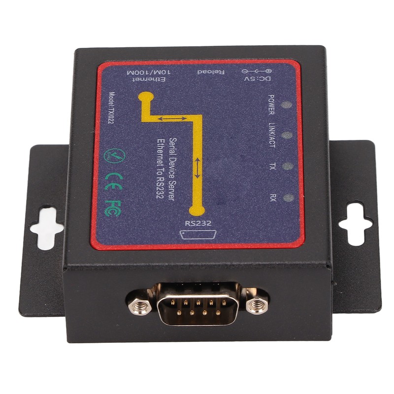 RS232 to RJ45 Converter 10/100M Data Rate 300bps to 230400bps