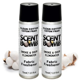 Scent Bomb, Concentrated Air Freshener, Fabric Freshener 2.5 oz Clean Cotton (2 pack)