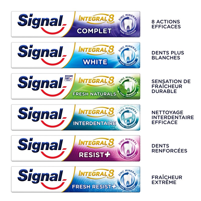 Signal Integral 8 Resist Plus Toothpaste Protection for Caries, Gums