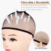 MORGLES 6PCS Wig Cap Non Slip, Black Mesh Net Wig