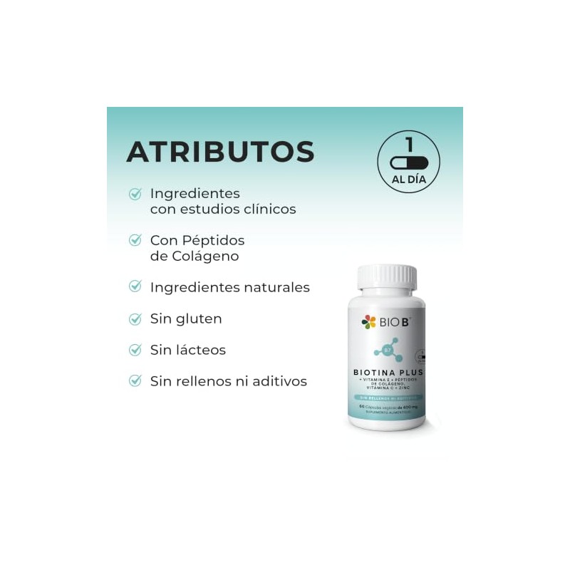 BIO B | Biotina Plus | 60 cápsulas veganas
