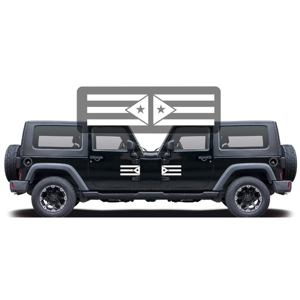 Yoonek Graphics Puerto Rico PR Flag Decal Sticker for Car
