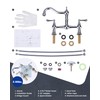 WOWOW Chrome Kitchen Faucet for Sink 2 or 3 Hole