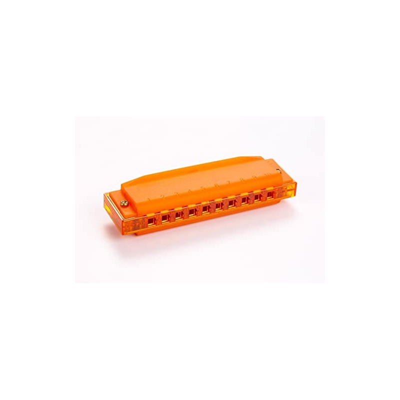 HOHNER Horner Translucent Harp Orange 10 Holes/C Tone