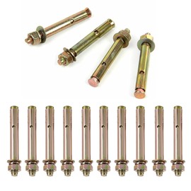 10 Pcs M8 x 70mm Anchor Bolts,Expansion Bolts,Concrete Bolt,Wall Bolts,Heavy Duty Concrete Anchors,External Hex Expansion Screw Bolt,for Concrete Masonry Brick Wall Fixings
