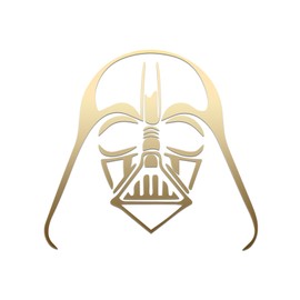 Darth Face Vader Decal Star Decal Vinyl Sticker Auto Car Truck Wall Laptop | Gold | 5.5" x 5"