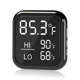 Smart Digital Fish Tank Thermometer – LED Display to ±0.9°F, Alarm for Aquarium, Turtle Tank, Betta Fish & More | 5-200 Gallon | High/Low Temperature Alerts