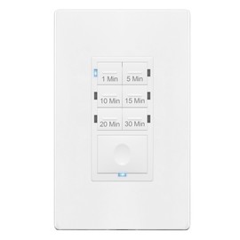 ENERLITES Countdown Timer Switch for Bathroom Fans and Lights, 1-30 Min, Neutral Wire Required, UL Listed, White