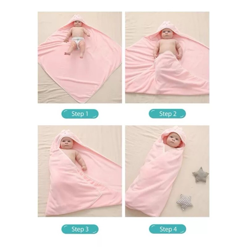 Compraymas Toalla Para Bebe Animales 80x80cm Con Gorro O Capucha