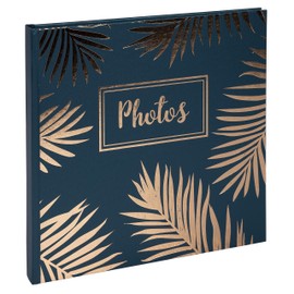 Exacompta - Ref 16307E - Palma Wirebound Photo Album - 320 x 220mm in SIze, 50 Black Card Pages, Holds Up To 100 Photos - Suitable for Scrapbooking - Blue Cover