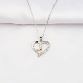 BNQL Running Pendant Necklace for Women Girls Runners Gifts Running Jewelry Runner Necklace Runner Gifts Marathon Gifts Stainless Steel, Stainless steel, copper