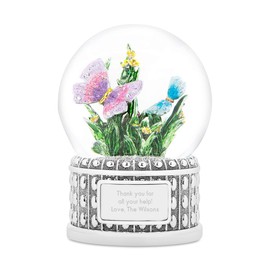 THINGS REMEMBERED Jeweled Butterfly Musical Snow Globe (Free Customization)