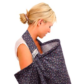 BebeChic – Oeko-Tex Certified Cotton - Breastfeeding Covers - Boned Nursing Tops – Black Ditsy