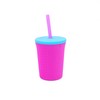 GoSili Unisex Baby Straw Cup, Berry/Sea, 350 ml