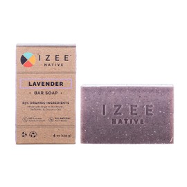 Izee Native Lavender Botanical Bar Soap 1 count 4oz Lavender Bar Soap | Earth-Safe Biodegradable Bar Soap Made in USA With Natural and Organic Ingredients