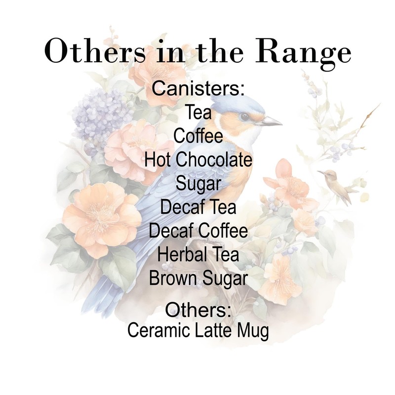 Purely Home Nuthatch Bird Kitchen Herbal Tea Storage Canister -