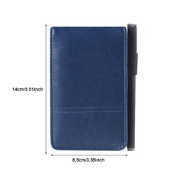 Mini Notebook with Calculator Leather Journal Working Small Notebook Notepad Multifunctional A7 Soft Cover Black Notebook for Office Working(Red)