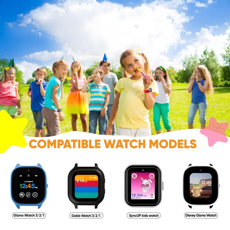 4 Pack Kids Scrunchie Bands Compatible with Gizmo Watch 3