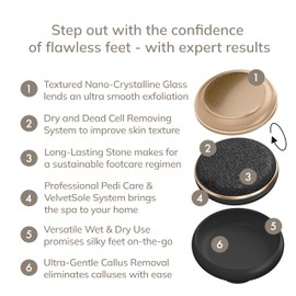 GESKE Dual Foot Smoothener | 9 in 1 | Manual Foot File | Pumice Stone | 2 Surfaces | Soft Feet | Effective Callus Removal | Handy Design | For Your Pedicure Set