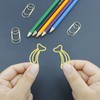 100pcs Paper Clips Portable Mini Cute Banana Shape Rustproof Electroplated