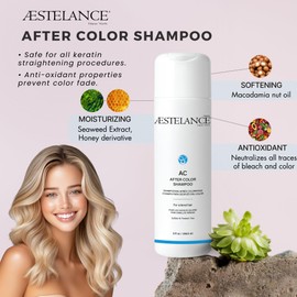 Aestelance AC After Color Shampoo, Non Sulfate Shampoo For Chemically Processed Hair and Vibrant Color 8 oz